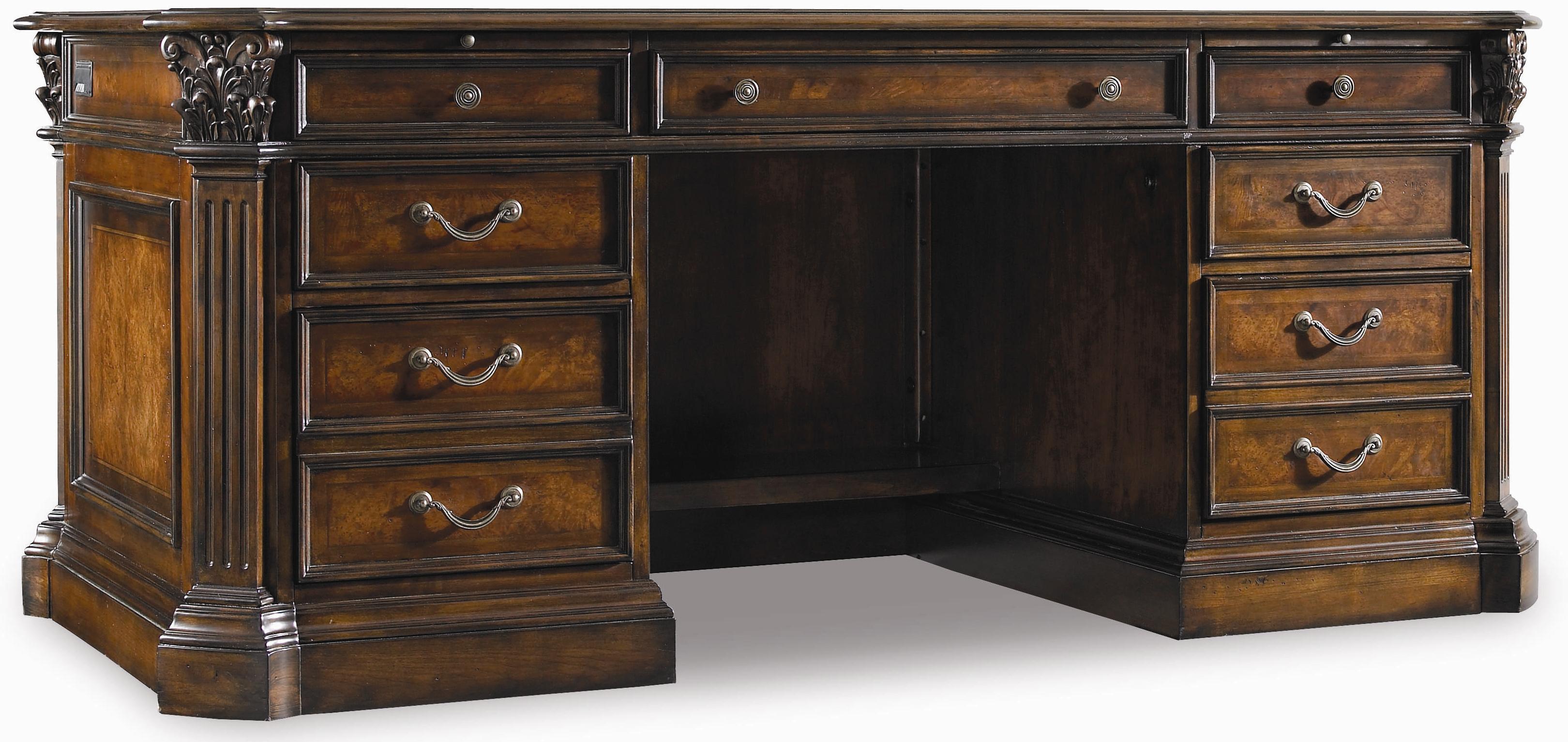 Hooker Furniture European Renaissance II 37410562 73Inch Executive Office Desk with 7 Drawers